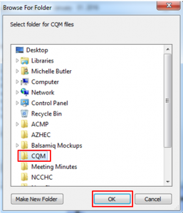 CQM Select Folder