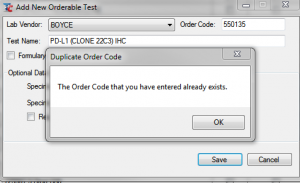 No Duplicate Order Codes